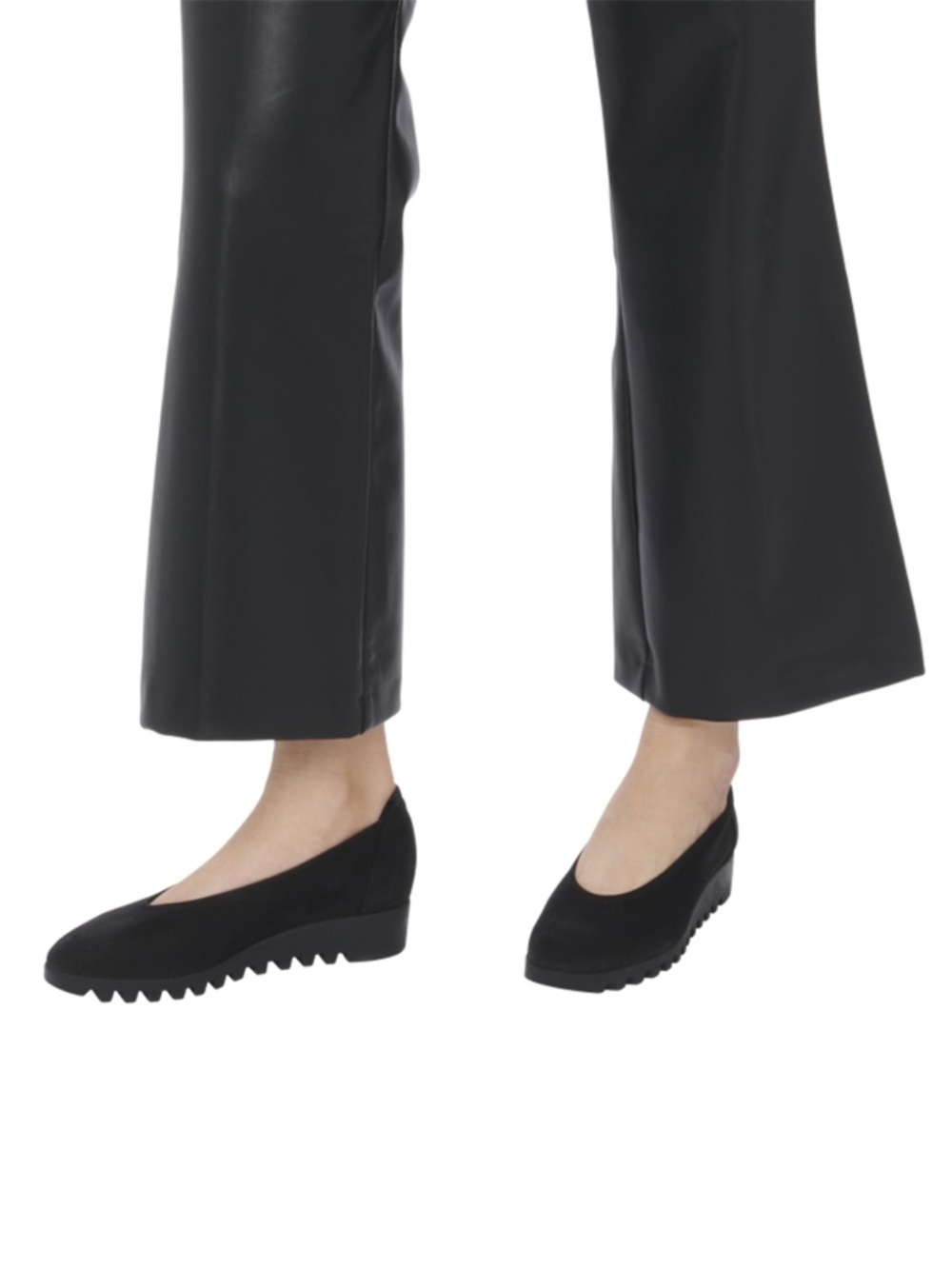 Arche Black Suede Wedge Flats (Size 41 Women's)